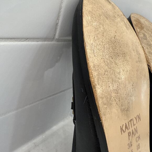 Kaitlyn Pan Tanya Buckled Two Way Loafer Black Sz 7.5 - Picture 7 of 8
